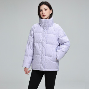 棉衣女短款2024冬季新款韩版显瘦加厚印花立领百搭棉祅棉服女外套