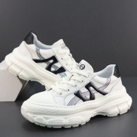 男鞋潮鞋真皮小白鞋新款秋季厚底增高运动休闲鞋时尚老爹鞋男