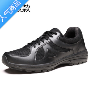 SUNTEK新式作训鞋男黑色超轻跑步鞋耐磨消防训练鞋防滑透气男鞋解放胶鞋