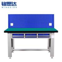 铭思达重型钳工操作台1.8米平三抽单挂板张