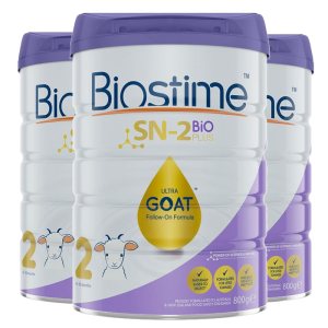 3罐装-海外直邮-原装进口澳洲澳大利亚合生元BIOSTIME婴幼儿羊奶粉2段(6-12个月)800g