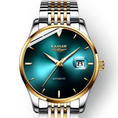 正品卡梭手表男士全自动机械表绿水鬼特种兵大表盘防水夜光男表K867G.翡翠绿