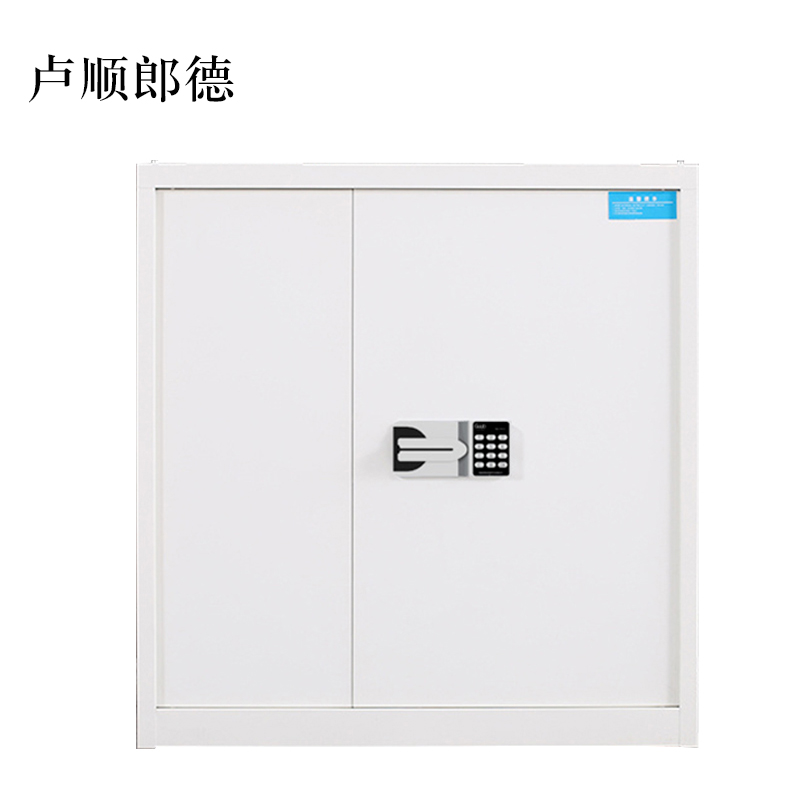 卢顺郎德保险柜铁皮资料柜矮柜办公室储物柜单节白色国宝锁900*420*900