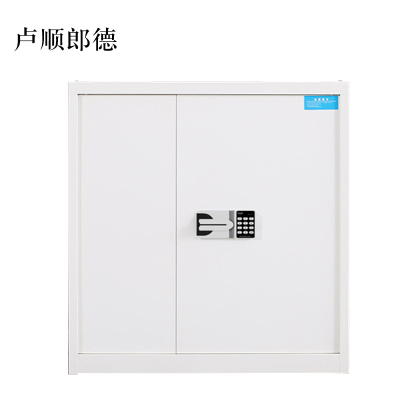 卢顺郎德保险柜铁皮资料柜矮柜办公室储物柜单节白色国宝锁900*420*900