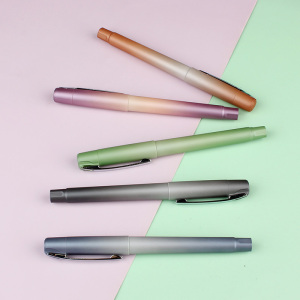 HERO英雄钢笔3951清新渐变色可替换墨囊小学生用三年级女生男士墨水暗尖铱金笔练字书写财务特细EF尖0.38mm