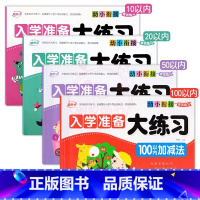 10+20+50+100以内加减法 [正版]幼小衔接专项练习 入学准备大练习 拼音语言数学全一册10/20/50/100
