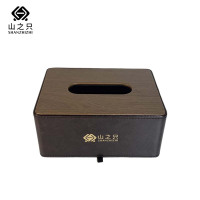 山之只 优质皮革纸巾盒 18*12.5*9.5cm 个