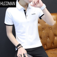 HLCOMAN2023夏季新款短袖t恤男士翻领百搭网眼polo衫修身po衫衣服
