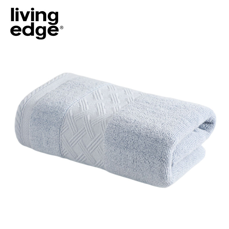 栎捷时(LIVING EDGE)抗菌纯棉毛巾斜纹款 毛巾抹布两用 34*74cm/100g(计量单位:条)蓝色