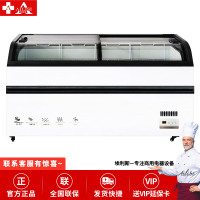 埃利斯(AILISI)商用弧形岛柜 冰淇淋冷冻冰柜商用展示柜 卧式冷柜 超市便利店陈列柜SD/SC-1000(白色)