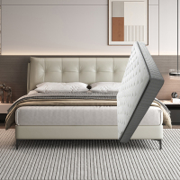 喜临门暖暖+飞跃尊享3.0 真皮双人床 主卧大床现代简约风卧室婚床家具暖暖[床架] +飞跃尊享3.0床垫