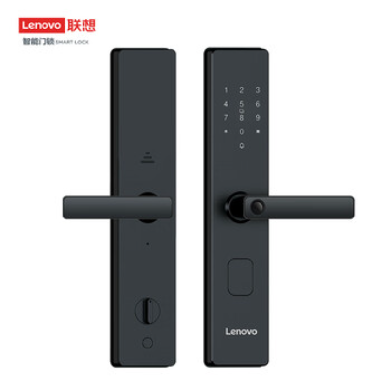 联想智能锁 E3青春版门锁密码锁指纹锁 入户门电子锁 黑色