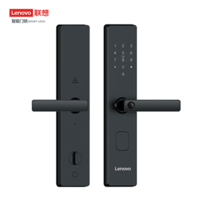 联想智能锁 E3青春版门锁密码锁指纹锁 入户门电子锁 黑色