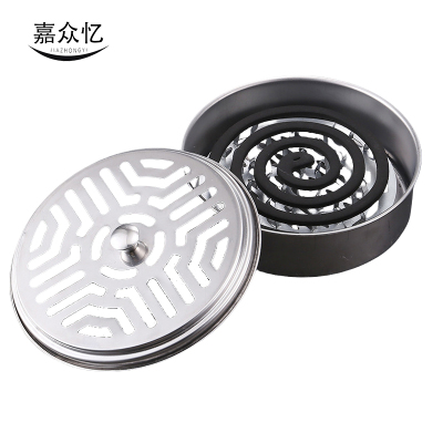 嘉众忆 不锈钢蚊香盒带盖14*14*5cm JZY-BH588 个