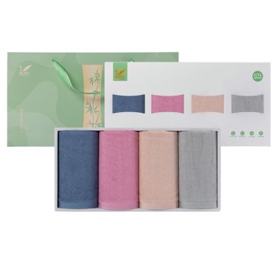 爱竹人 简雅毛巾四条装 AZR-ZYD1 /盒