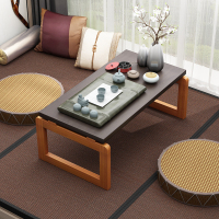 榻榻米桌子实木飘窗矮桌简约小茶几折叠炕桌家用禅意日式阳台地桌