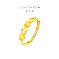 周大福 愿得伊人心足金黄金戒指计价 (工费:80元)EOF200