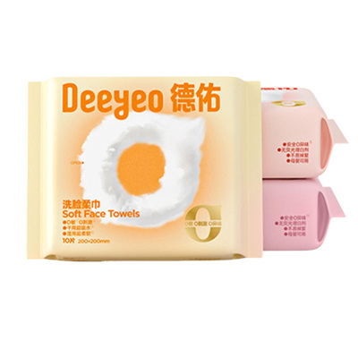 德佑洗脸巾10片*18包干湿两用云朵便携式2001DYCT339R18
