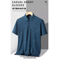 2025夏季新款中青年男士短袖T恤爸爸装烫印POLOT恤衫