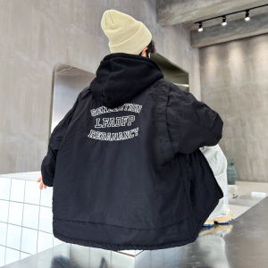 儿童装男童加厚外套秋冬款新款男孩夹棉中大童工装棉服冬季潮