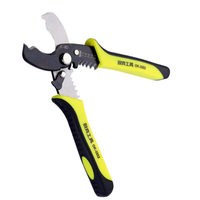 欧克 Ouke 多功能剥线钳 手动拔线钳 压线钳剥皮钳子 电缆剥线钳(8英寸电缆剥线多用钳OK-3552)