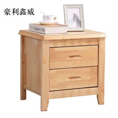 豪利鑫威床头柜简约现代卧室床边储物柜标准款原木色50*41*50cm