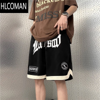 HLCOMAN夏季潮牌休闲短裤男美式vibe复古宽松百搭五分裤高街痞帅篮球裤子