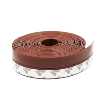 中锦科技 硅胶门窗密封条防风防尘自粘密封胶条 25mm*5米[棕色]卷