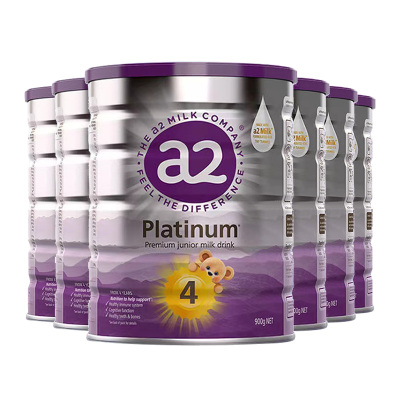 6罐装 | 澳洲a2 Platinum 白金版 较大幼儿配方奶粉 4段 (4岁以上)900g 新西兰原装进口