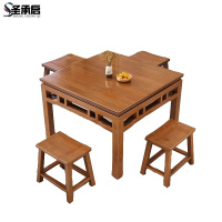 圣承启 餐厅餐桌 1.2米8翘凳张