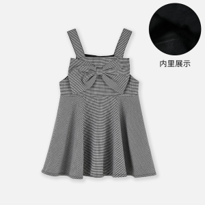 [1件3折]铅笔俱乐部秋冬新款女小童连衣裙儿童大蝴蝶结背心裙宝宝裙子