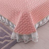 家柏饰(CORATED)60天丝凉席三件套纯色蕾丝空调软席子加厚1.8m1.5m床水洗冰丝床盖