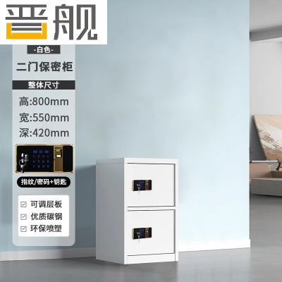 晋舰保密柜铁皮文件柜带锁储物柜资料办公室保险柜二门指纹锁