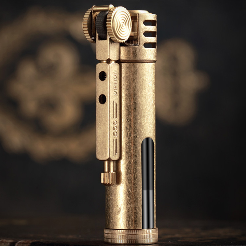 zorro佐罗黄铜防风打火机 独立油仓 创意复古砂轮煤油灯点烟器 送男士