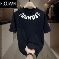 HLCOMAN美式痞帅短袖T恤青年男女款夏季ins潮牌街头宽松半袖上衣