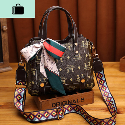 包包女2020新款时尚百搭宽肩带皮女包大容量女士牛皮斜挎手提包NEW LAKE女斜挎包