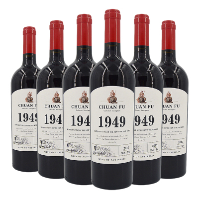 澳洲红酒川富1949干红葡萄酒14度750ml*6瓶整箱装厂家直发