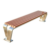 锦北 公园椅室外简约排椅不锈钢椅子广场休闲椅园林座椅 120V形