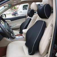 美帮汇汽车头枕腰靠套装四季车用座椅枕靠背垫记忆棉颈椎枕腰枕套装