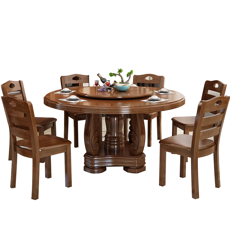 合祥源 餐桌组合配十六椅 含转盘 2000*2000*720mm QX-CZ18 单位:套