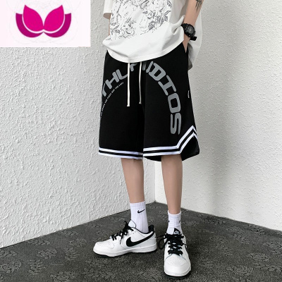 七斓冰丝篮球短裤男士夏季薄款美式宽松速干休闲五分大码潮牌运动裤子