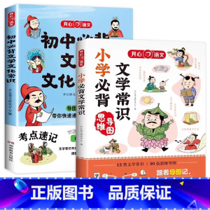[同款两册]小升初文学常识必背 初中通用 [正版]2025适用初中必背文学文化常识文学常识积累大全导图中国古代历史现代阅
