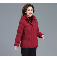 中国风中老年妈妈装大码短款棉衣羽绒棉服棉袄加厚冬装棉服女