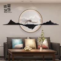 轻奢新中式客厅玄关过道背景墙墙面装饰挂件立体铁艺壁饰壁挂墙饰 三维工匠 无光源300*120cm