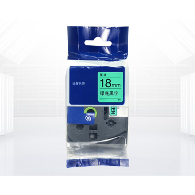 巴蜀脸谱 BSLP-BQSD-08 18mm 标签打印机色带 (计价单位:个) 绿底黑字