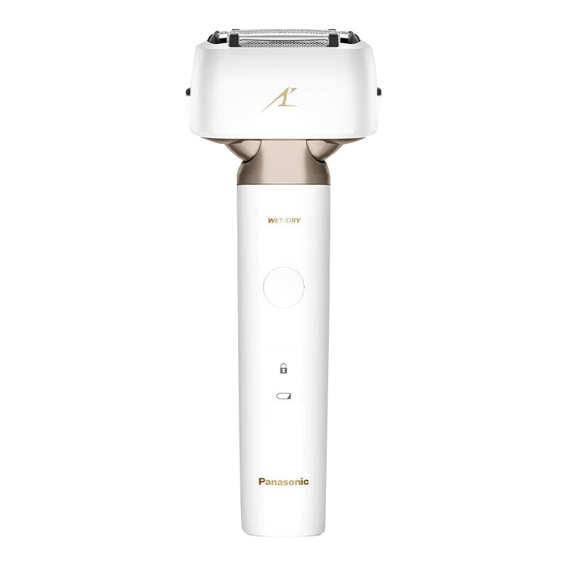 松下(Panasonic)电动剃须刀小锤子日本原装进口三刀头胡须刀往复式全身水洗剃胡刀ES-LM34-W 白色