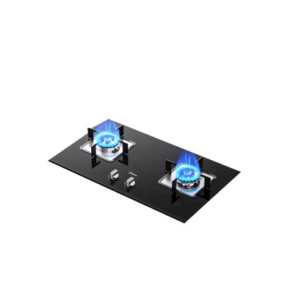 美的家用燃气灶 双眼灶4.8kW大火力 液化气台嵌两用式猛火灶 台式嵌入式JZY-Q217B-M