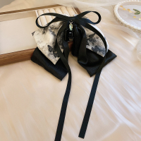 超仙高级感飘带蝴蝶结发夹女后脑勺半扎抓夹古风旗袍头饰2024新款送女朋友老婆情人节七夕生日礼物