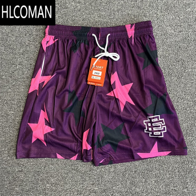 HLCOMAN满印星星款透气速干篮球运动短裤夏天薄款美式训练四分裤男女潮流
