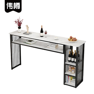 伟樽双层岩板吧台桌120*40*105cm张